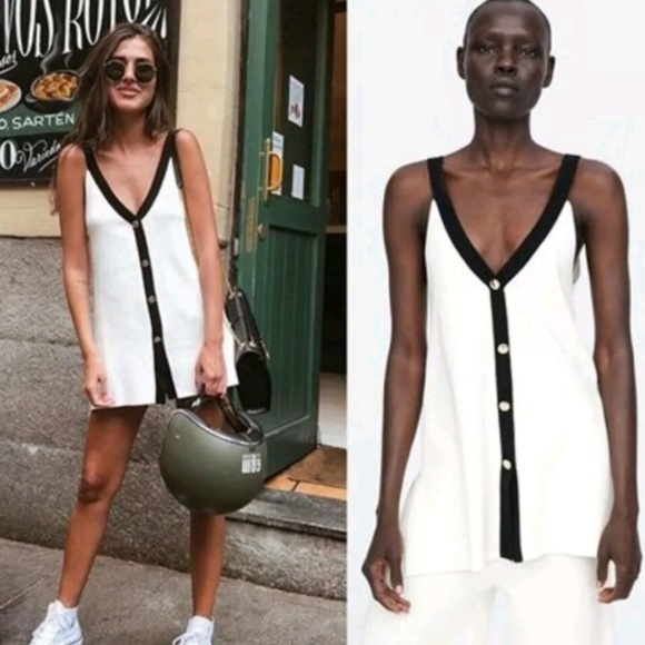 Zara Tops - Zara Knit contrast  top S 🔥
